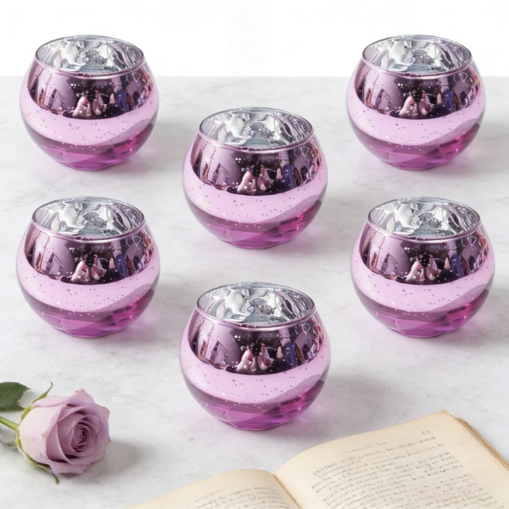 6/12 Pcs Globe Shaped Tealight Glass Candle Holders for Holiday Party, Romantic Dinner & Boho Home Decor
6/12 Pcs Globe Shaped Tealight Glass Candle Holders for Holiday Party, Romantic Dinner & Boho Home Decor