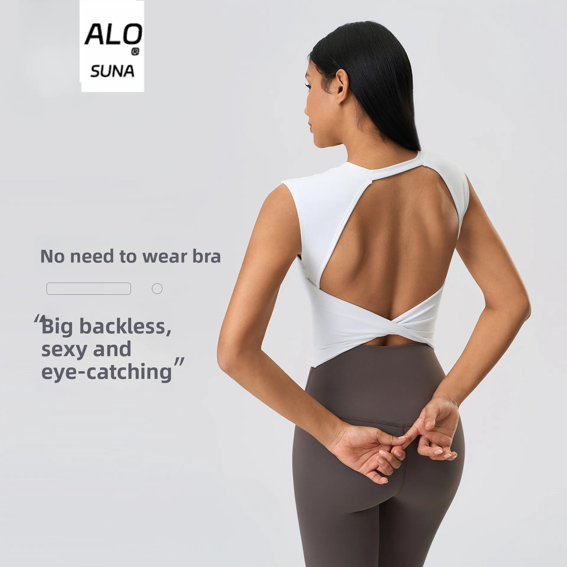 Alo Suna, летняя одежда для йоги без рукавов, жилет для женщин с нагрудником, скорость, продвинутый с открытой спиной, спортивный жилет для фитнеса
Alo Suna, летняя одежда для йоги без рукавов, жилет для женщин с нагрудником, скорость, продвинутый с открытой спиной, спортивный жилет для фитнеса