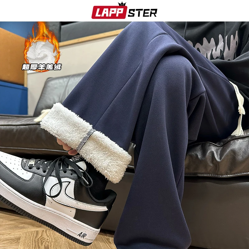 LAPPSTER Y2k Streetwear Winter Lambswool Feece Joggers Fur Korean Fashions Baggy Sweatpants Vintage Stacked Harem Pants Clothing
LAPPSTER Y2k Streetwear Winter Lambswool Feece Joggers Fur Korean Fashions Baggy Sweatpants Vintage Stacked Harem Pants Clothing
