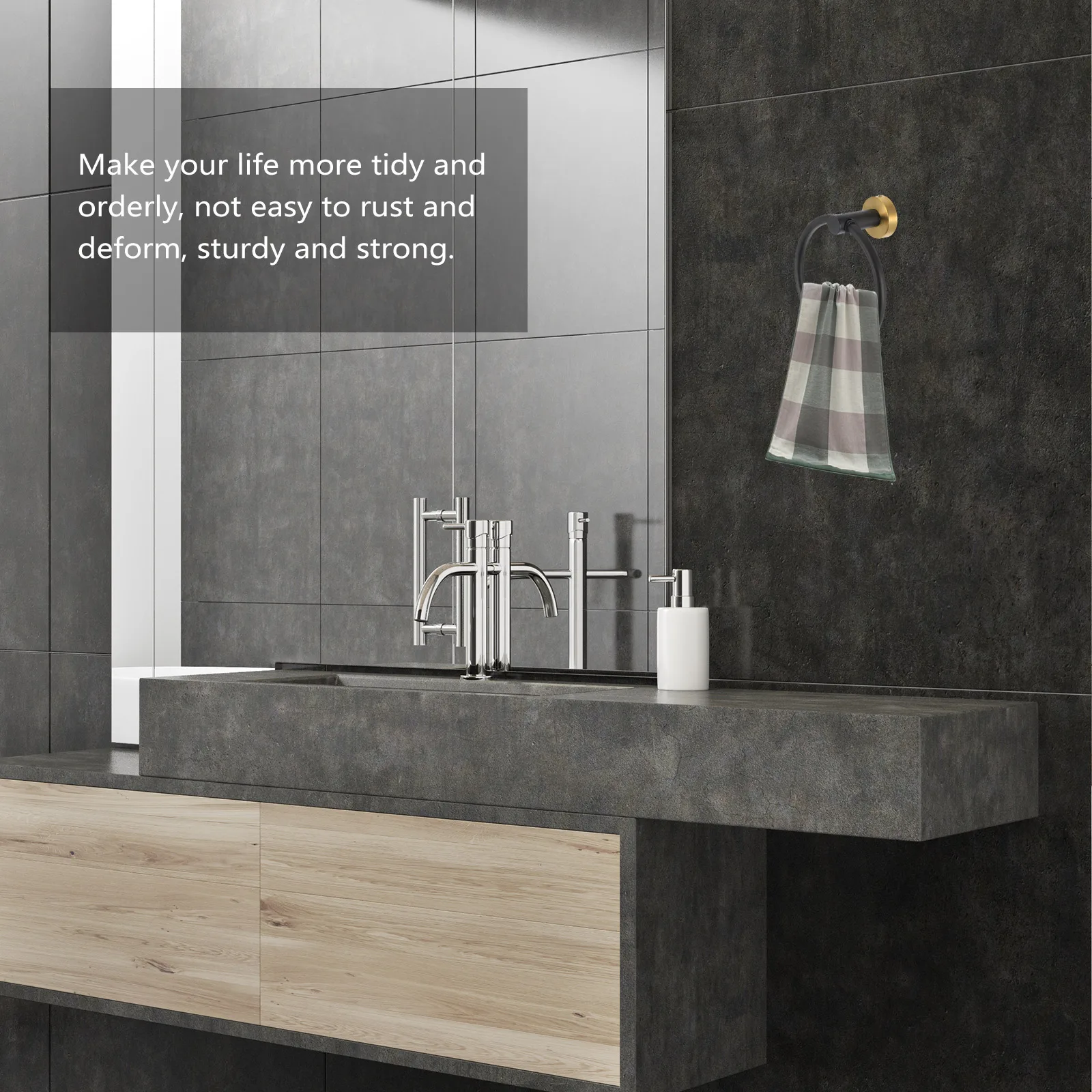 Stainless Steel Ring Wall-Mounted Bathroom Towel Holder For Kitchen Tiles Ceramics Glass Surface Rust-Proof Sturdy Towel
Stainless Steel Ring Wall-Mounted Bathroom Towel Holder For Kitchen Tiles Ceramics Glass Surface Rust-Proof Sturdy Towel