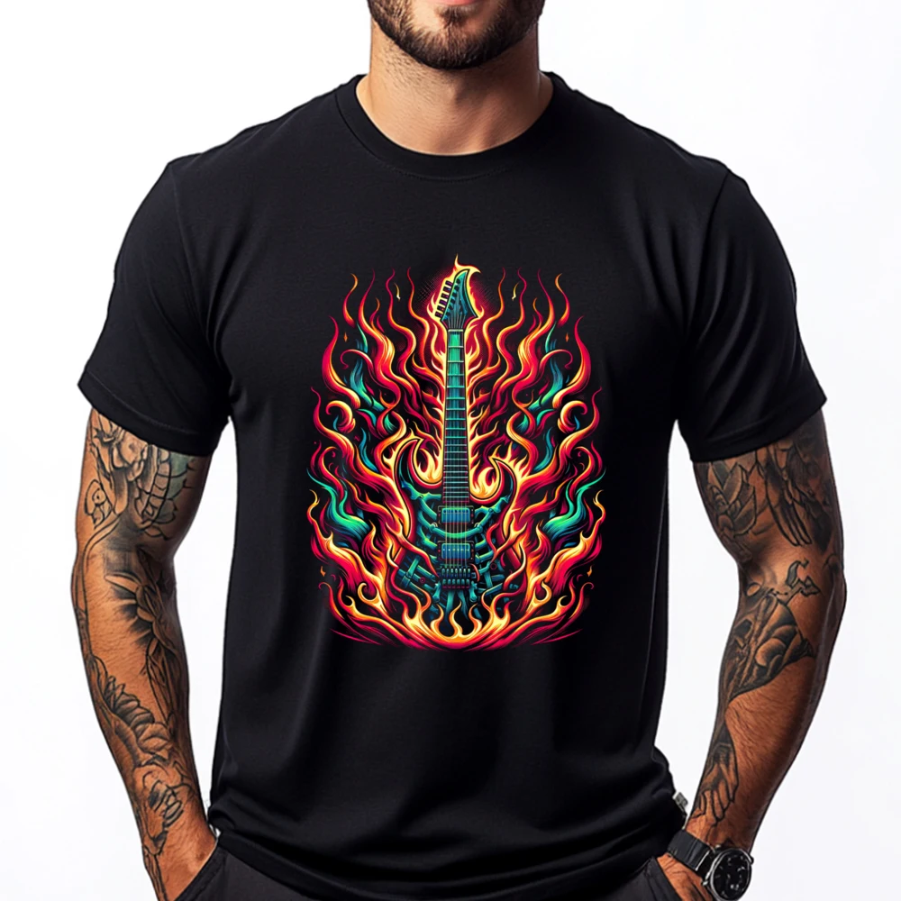 Flaming Skeleton Bone Guitar Cool Fire Fashion T Shirt Men Cheap England Style New Fashion Music T-shirt
Flaming Skeleton Bone Guitar Cool Fire Fashion T Shirt Men Cheap England Style New Fashion Music T-shirt