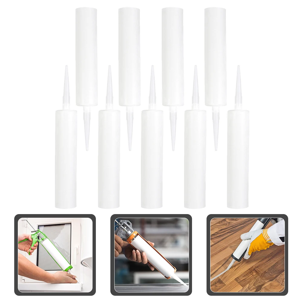 9pcs Empty Caulking Tubes Reusable Fillable Sealant Dispenser Pointed Tip Repair Grouting Tile Cracks Leaks Color Mixing
9pcs Empty Caulking Tubes Reusable Fillable Sealant Dispenser Pointed Tip Repair Grouting Tile Cracks Leaks Color Mixing