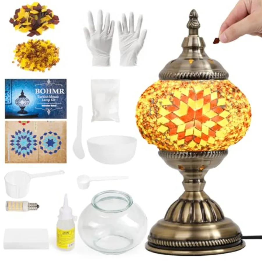 DIY Turkish Mosaic Lamp Kit Stained Glass Table Lamp Making Kit- Easy and Fun No Experience Needed Mosaic Art and Craft Project
DIY Turkish Mosaic Lamp Kit Stained Glass Table Lamp Making Kit- Easy and Fun No Experience Needed Mosaic Art and Craft Project