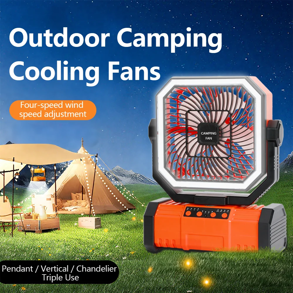 4-in-1 Rechargeable Camping Fan 20000mAh 4 Speed Wind Tent Fan with 3 Level LED Light 360° Rotatable Hook Timer Outdoor Activiti
4-in-1 Rechargeable Camping Fan 20000mAh 4 Speed Wind Tent Fan with 3 Level LED Light 360° Rotatable Hook Timer Outdoor Activiti