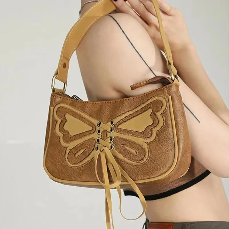 Vintage Shoulder Bag Pu Leather Lace Straps Butterfly Women Bag Handbag Chain Underarm Bag Tote Bags Purses Handbags Little Bag
Vintage Shoulder Bag Pu Leather Lace Straps Butterfly Women Bag Handbag Chain Underarm Bag Tote Bags Purses Handbags Little Bag