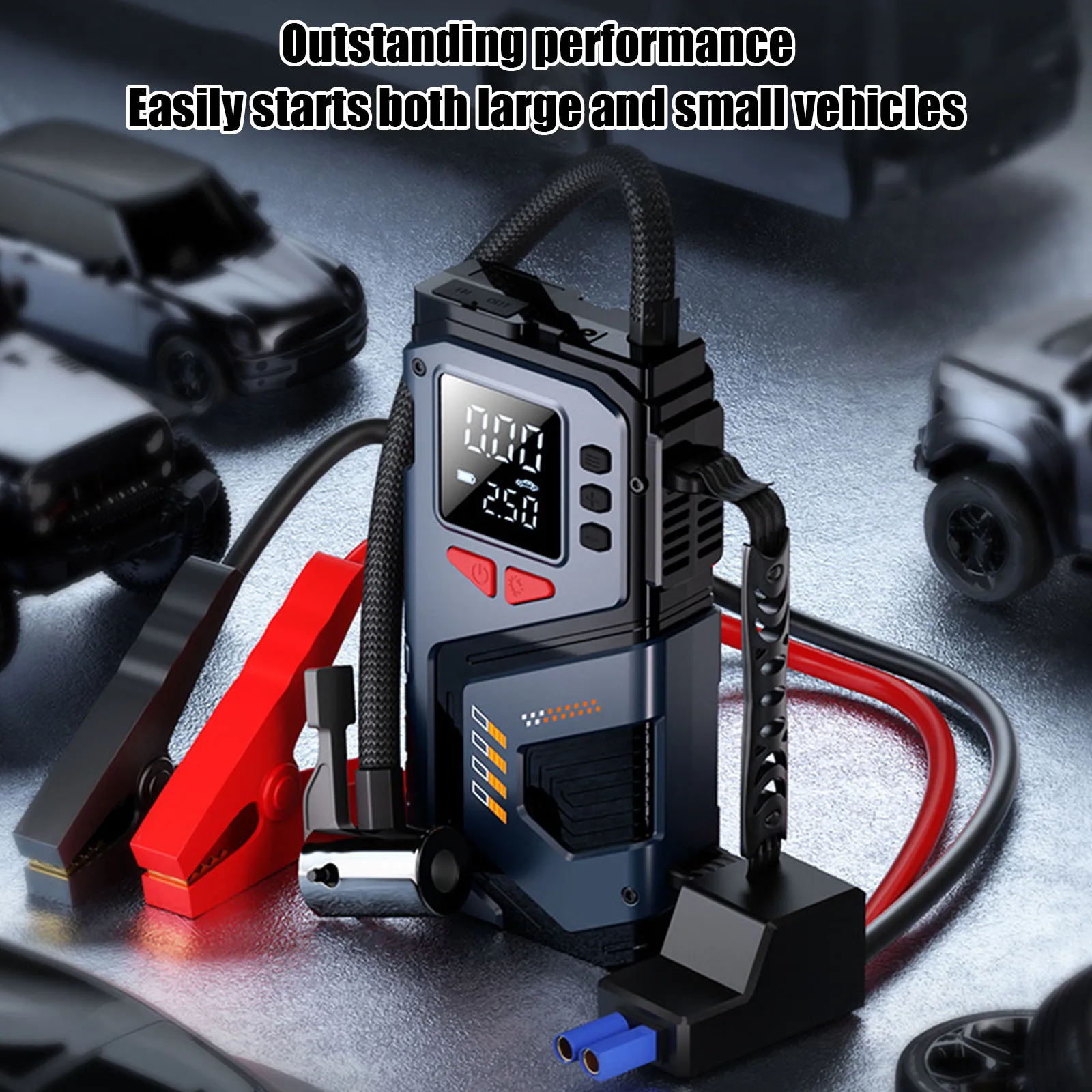 10 In 1 Jump Starter Air Compressor For 12V Petrol 150 PSI Car Tires Air Pump LED Lights & Pressure Gauge Wireless Tire Inflator
10 In 1 Jump Starter Air Compressor For 12V Petrol 150 PSI Car Tires Air Pump LED Lights & Pressure Gauge Wireless Tire Inflator