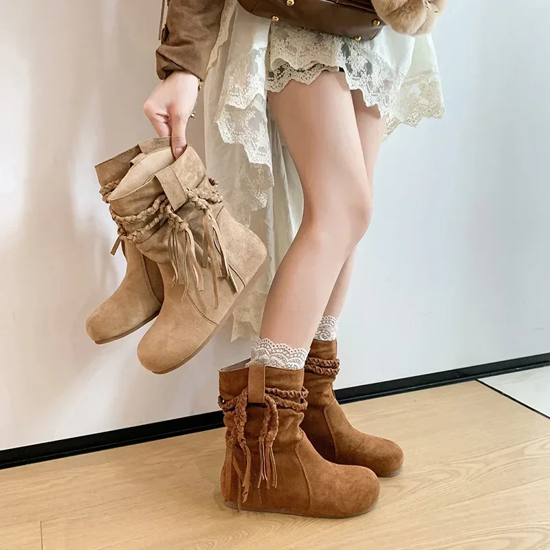 2025 Fall New Vintage Boots Retro Wrinkle Short Booties Flat Heel Fashion Leather Motorcycles Boots Shoes Botas De Mujer
2025 Fall New Vintage Boots Retro Wrinkle Short Booties Flat Heel Fashion Leather Motorcycles Boots Shoes Botas De Mujer