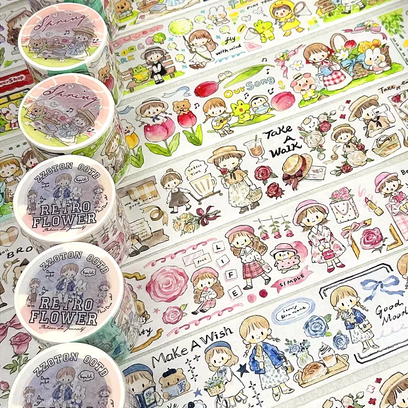 kawaii washi masking tape Sticker Ah Zhuo December New Product Color Full Set Cute Girl
kawaii washi masking tape Sticker Ah Zhuo December New Product Color Full Set Cute Girl