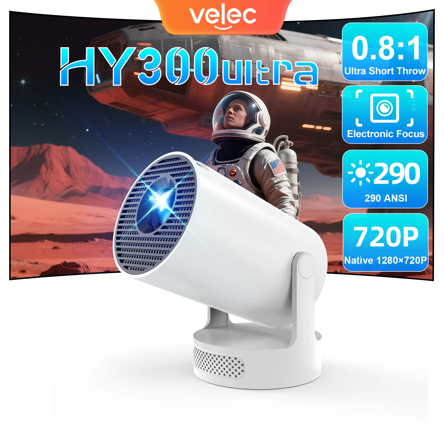 Velec Projector 290ANSI Allwinner H713 Android 11 1+8GB Wifi 6 4K 720P with LED Module and Automatic Keystone Correction
Velec Projector 290ANSI Allwinner H713 Android 11 1+8GB Wifi 6 4K 720P with LED Module and Automatic Keystone Correction