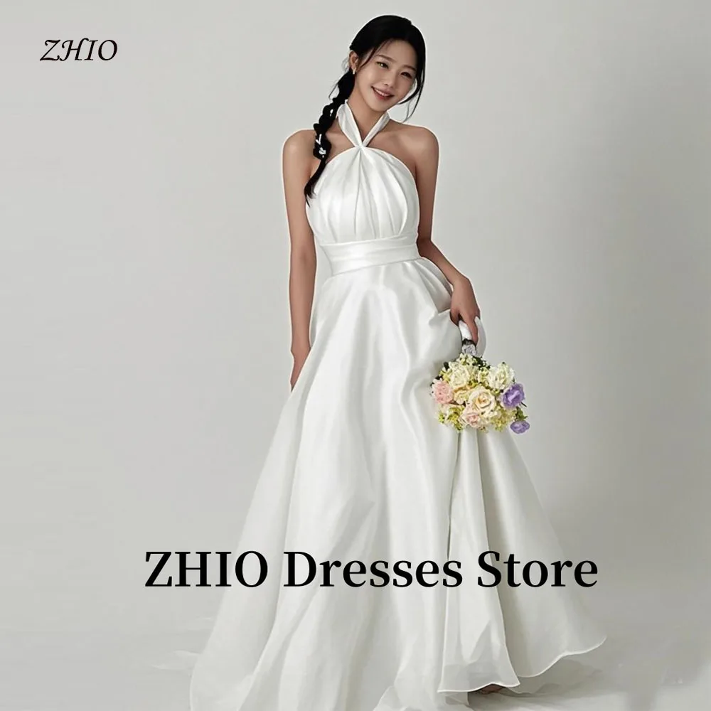 ZHIO Elegant Silk Organza A Line Wedding Dresses Korea Photo shoot Pleats Floor Length Bridal Gowns Simple Bride Party Customize
ZHIO Elegant Silk Organza A Line Wedding Dresses Korea Photo shoot Pleats Floor Length Bridal Gowns Simple Bride Party Customize