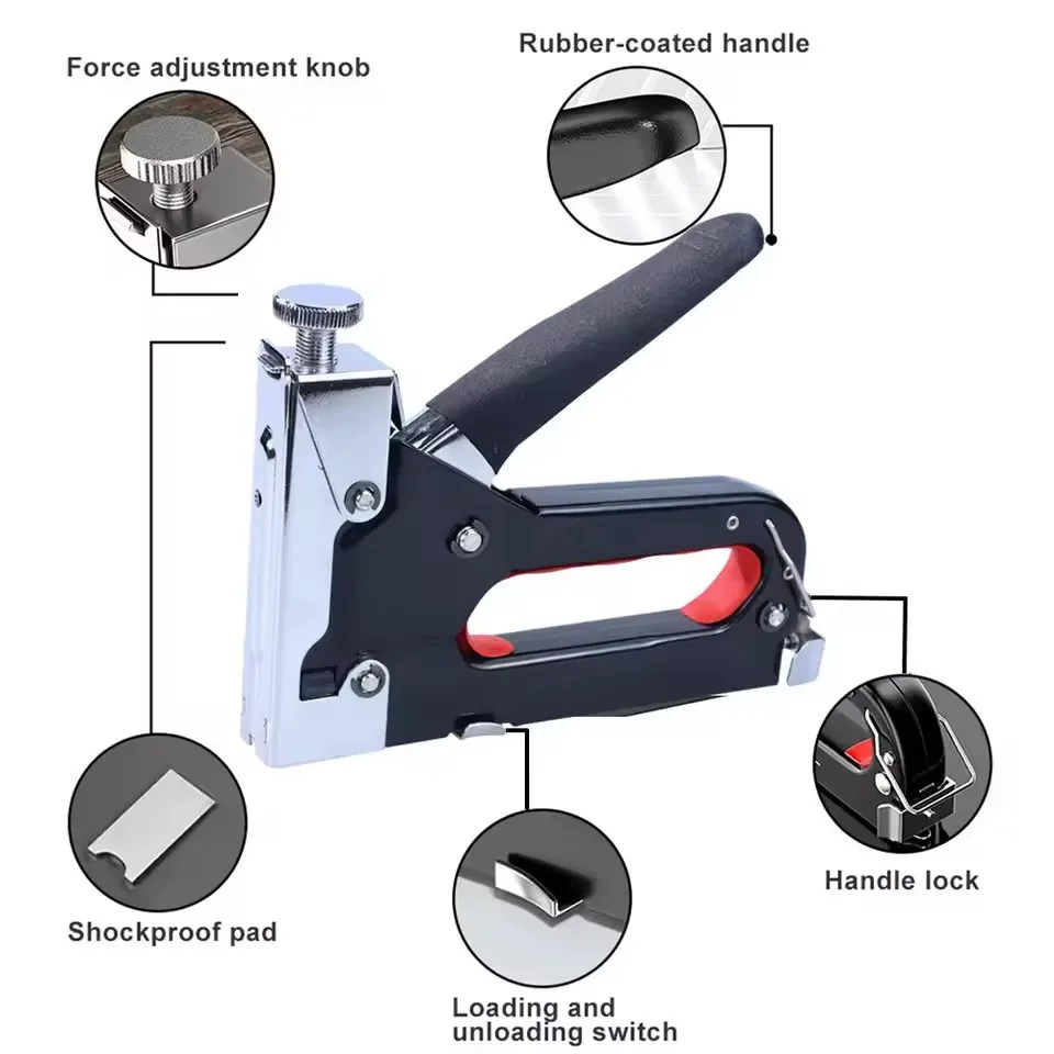 4 In 1 Manual Nailing Gun Construction Stapler Heavy Duty Air Nail Woodworking Special Staple Book Household DIY With 800 Staple
4 In 1 Manual Nailing Gun Construction Stapler Heavy Duty Air Nail Woodworking Special Staple Book Household DIY With 800 Staple