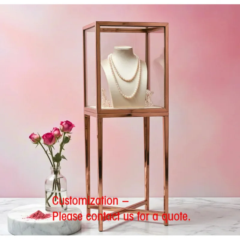 custom.Luxury Rose Gold Freestanding Jewelry Display, Premium Glass Showcase & Earrings
custom.Luxury Rose Gold Freestanding Jewelry Display, Premium Glass Showcase & Earrings