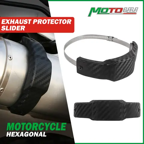 Hexagonal Exhaust Protector Slider Protector Cover 100MM-140MM Universal Motorcycle Accessories