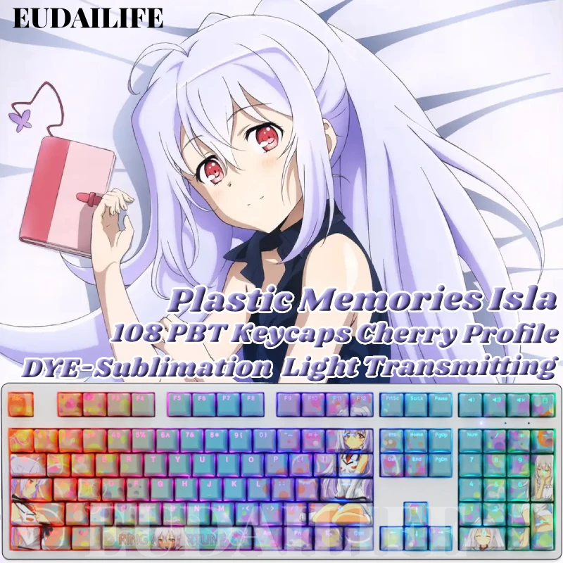 Plastic Memories Isla 108 Keycaps PBT Anime DYE Sublimation Light Transmitting Cherry Cross Axis Switch for Mechanical Keyboard
Plastic Memories Isla 108 Keycaps PBT Anime DYE Sublimation Light Transmitting Cherry Cross Axis Switch for Mechanical Keyboard