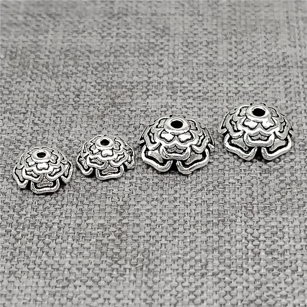 925 Sterling Silver Three Layers Flower Bead Caps for Bracelet Necklace 5.5mm 7.5mm 9mm
925 Sterling Silver Three Layers Flower Bead Caps for Bracelet Necklace 5.5mm 7.5mm 9mm