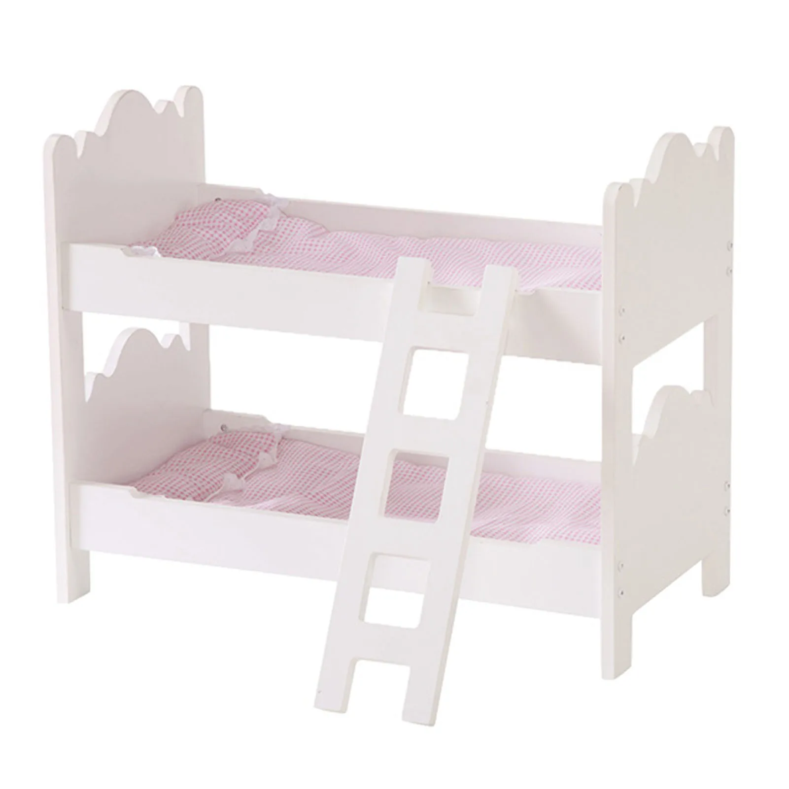 Baby Doll Bunk Bed Wooden for 18 Inch Dolls Easy Assembly Girl's Birthday Gift Play Bunk Bed with Ladder Pink Bedding
Baby Doll Bunk Bed Wooden for 18 Inch Dolls Easy Assembly Girl's Birthday Gift Play Bunk Bed with Ladder Pink Bedding