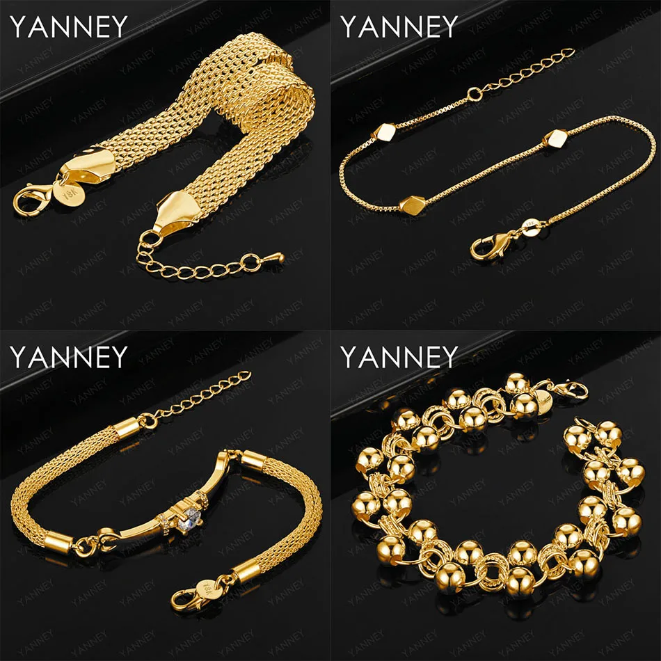 Fashion 925 sterling silver 18K gold exquisite braided beaded bracelet women's wedding jewelry party gift accessories
Fashion 925 sterling silver 18K gold exquisite braided beaded bracelet women's wedding jewelry party gift accessories