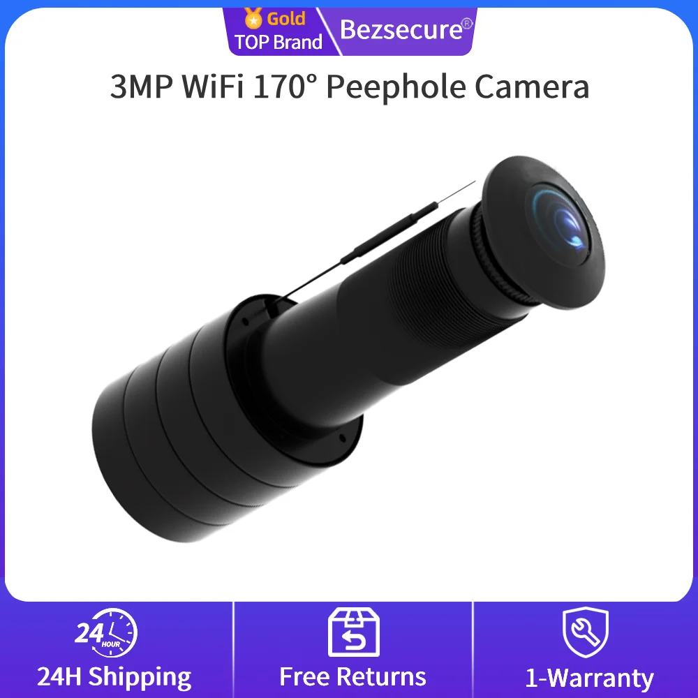 PEGATAH 3MP WiFi 170 ° Широкоугольный глазок, камера, двусторонняя аудиосвязь, обнаружение движения, беспроводной дверной просмотрщик для домашней камеры, приложение ICSEE
PEGATAH 3MP WiFi 170 ° Широкоугольный глазок, камера, двусторонняя аудиосвязь, обнаружение движения, беспроводной дверной просмотрщик для домашней камеры, приложение ICSEE