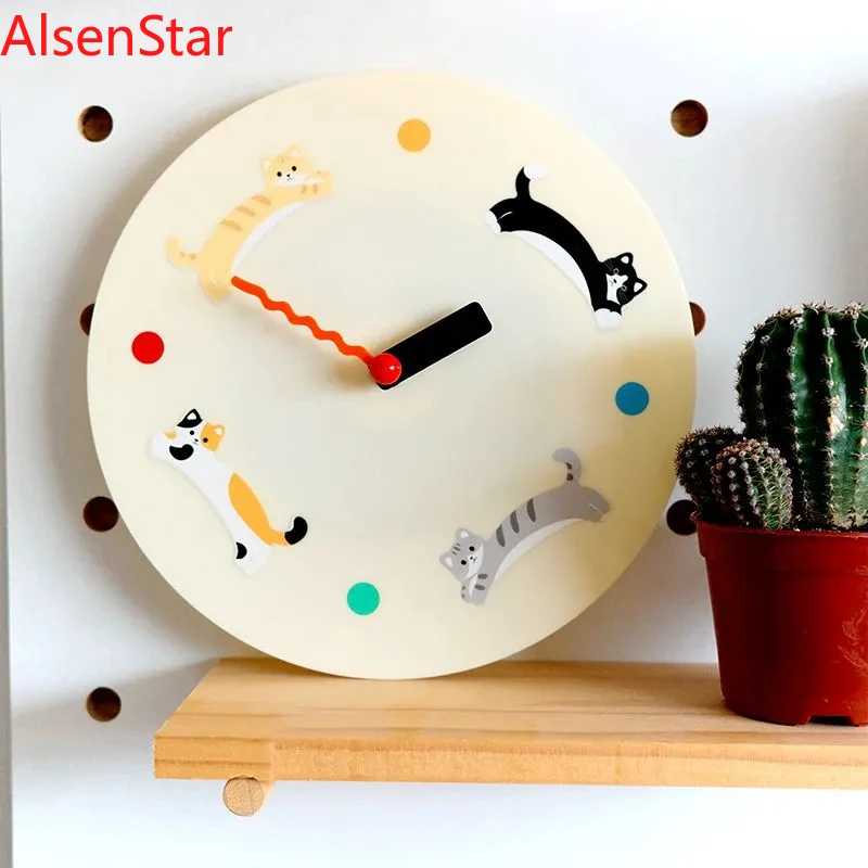 Cartoon Cat Clock Acrylic Pet Shop Cat Coffee Table Clock Study Living Room Mute Wall Hanging Clock Decorative Quartz Watch
Cartoon Cat Clock Acrylic Pet Shop Cat Coffee Table Clock Study Living Room Mute Wall Hanging Clock Decorative Quartz Watch