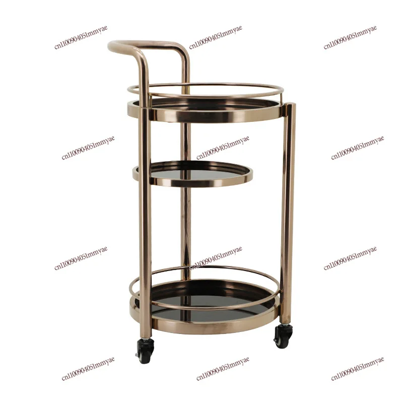 Mobile Wine Cart Service Trolley High-end Commercial Hotel Three-story Round Tea Food Delivery Cart
Mobile Wine Cart Service Trolley High-end Commercial Hotel Three-story Round Tea Food Delivery Cart