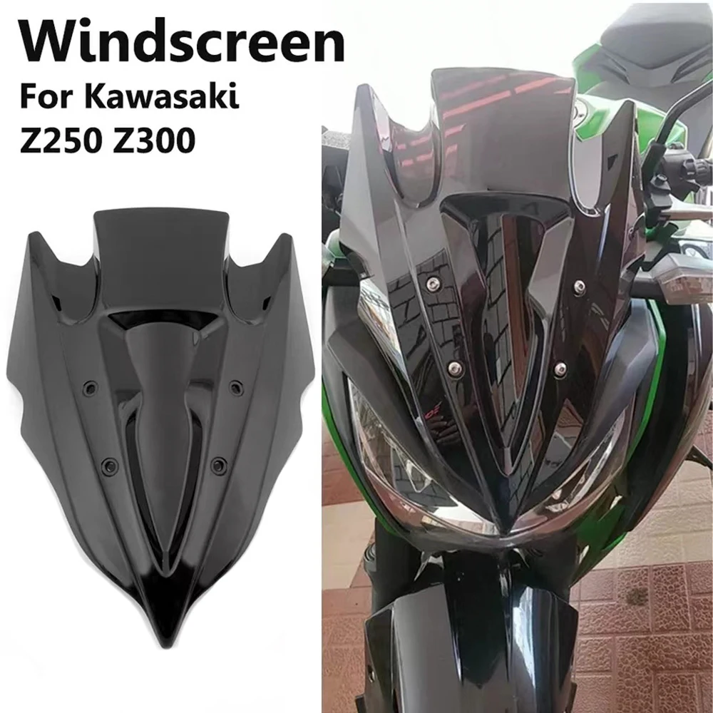 Suitable for Kawasaki Z250 Z300 13-14-15-17 year front windshield and windshield deflector
Suitable for Kawasaki Z250 Z300 13-14-15-17 year front windshield and windshield deflector