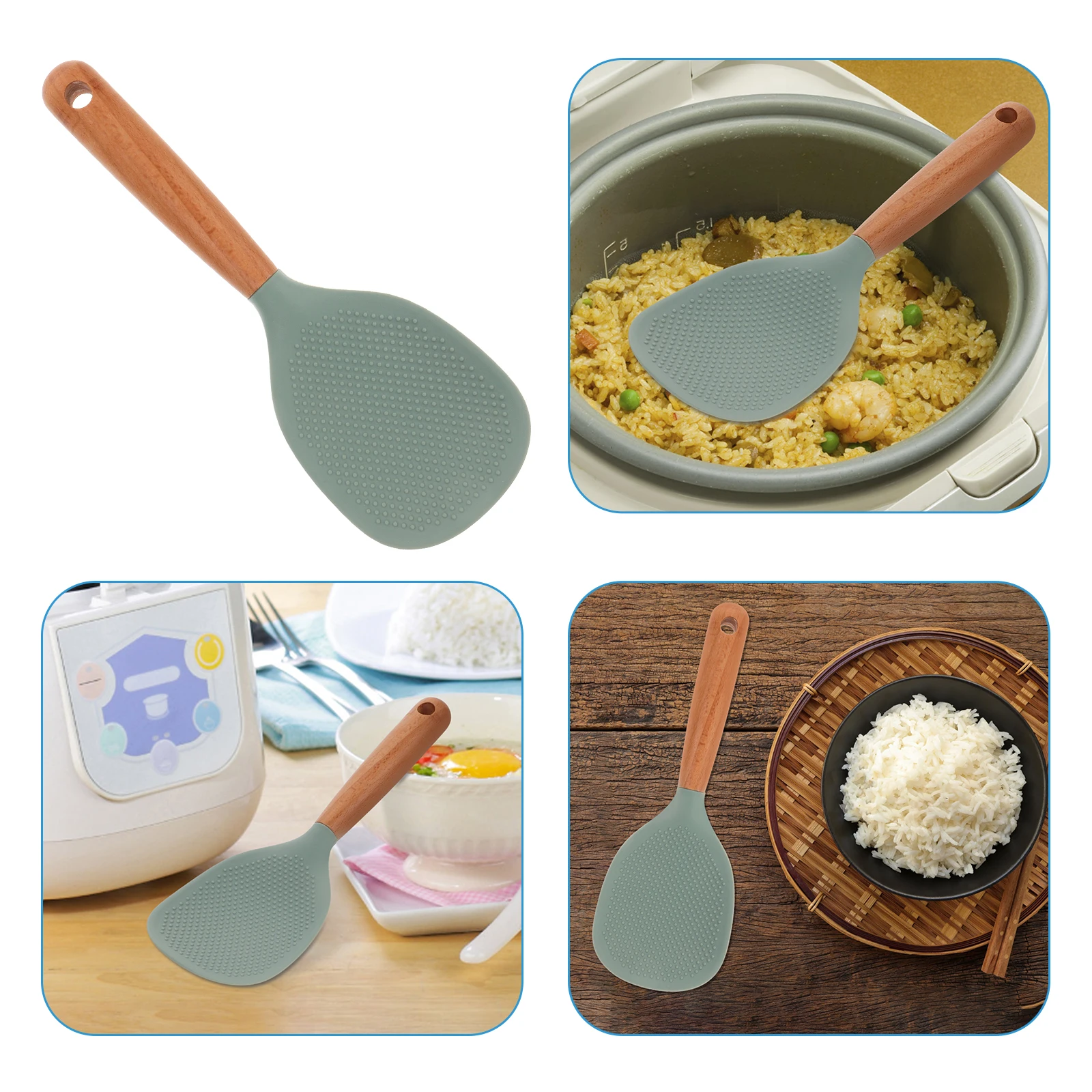 Silicone Rice Spoon Non-stick Heat Resistant Electric Cooker Meal Scooper White Spatula Kitchen Tongs Service Rice Paddle Ladle
Silicone Rice Spoon Non-stick Heat Resistant Electric Cooker Meal Scooper White Spatula Kitchen Tongs Service Rice Paddle Ladle