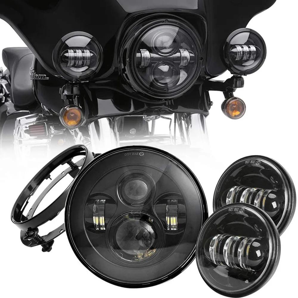 Motorcycle 7Inch Headlight With 4.5 4 1/2" LED Auxiliary Passing Lights For Softail Fat Boy Switchback Road King Accessories
Motorcycle 7Inch Headlight With 4.5 4 1/2" LED Auxiliary Passing Lights For Softail Fat Boy Switchback Road King Accessories