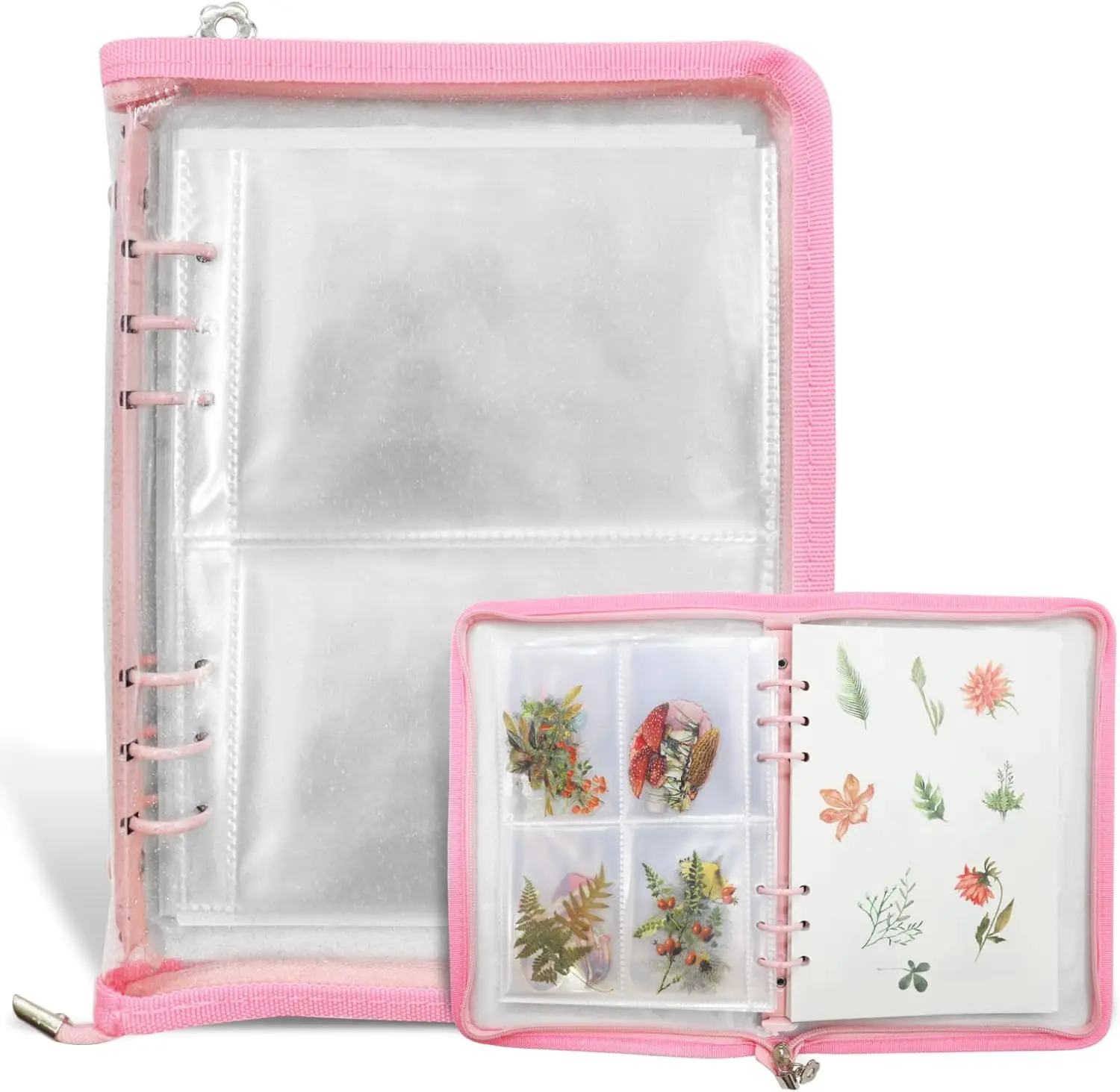 Sticker Storage Organizer Binder A5 Zipper Album with Blank Release Paper and Pocket Pages for Adults Pink
Sticker Storage Organizer Binder A5 Zipper Album with Blank Release Paper and Pocket Pages for Adults Pink
