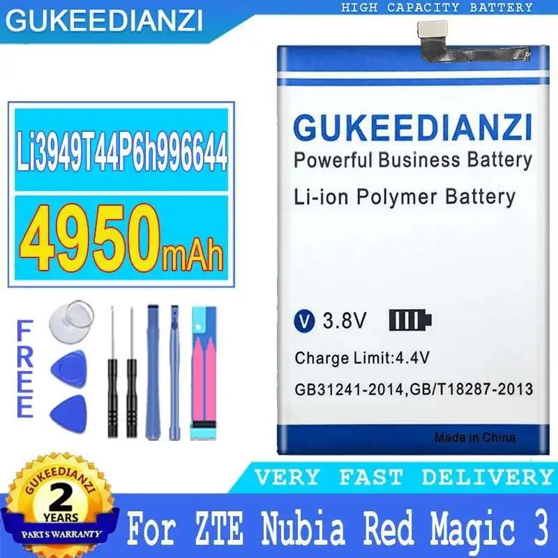 Высокая производительность для Zte Nubia Red Magic 3 Magic3 NX629J 4950 мАч Li3949T44P6h996644 аккумулятор мобильного телефона
Высокая производительность для Zte Nubia Red Magic 3 Magic3 NX629J 4950 мАч Li3949T44P6h996644 аккумулятор мобильного телефона