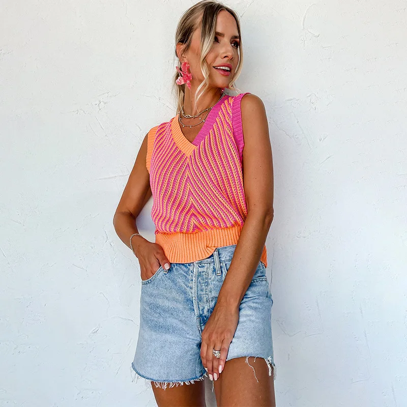 Women's Summer V-Neck Sleeveless Knit Vest | Stretchy Lightweight Tank Top |Pullover Tank Top for Women | Lightweight Sweater
Women's Summer V-Neck Sleeveless Knit Vest | Stretchy Lightweight Tank Top |Pullover Tank Top for Women | Lightweight Sweater