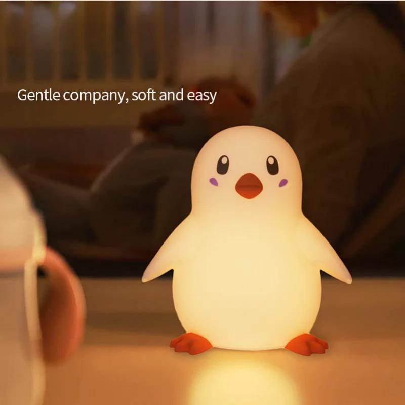 Silicone Penguin Patting Night Light, Seven Adjustable Light Colors, Timed, Bedside Wake Up And Sleep With Ambient Light
Silicone Penguin Patting Night Light, Seven Adjustable Light Colors, Timed, Bedside Wake Up And Sleep With Ambient Light