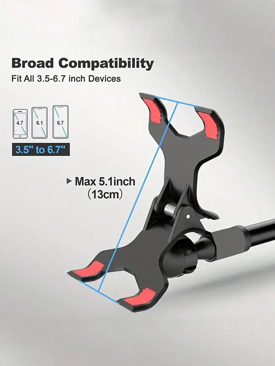 360 Degree Rotating Phone Holder Clip Stand For Bedside Desk Compatible With iPhone Android 3.5-6.7 Inch Devices
360 Degree Rotating Phone Holder Clip Stand For Bedside Desk Compatible With iPhone Android 3.5-6.7 Inch Devices