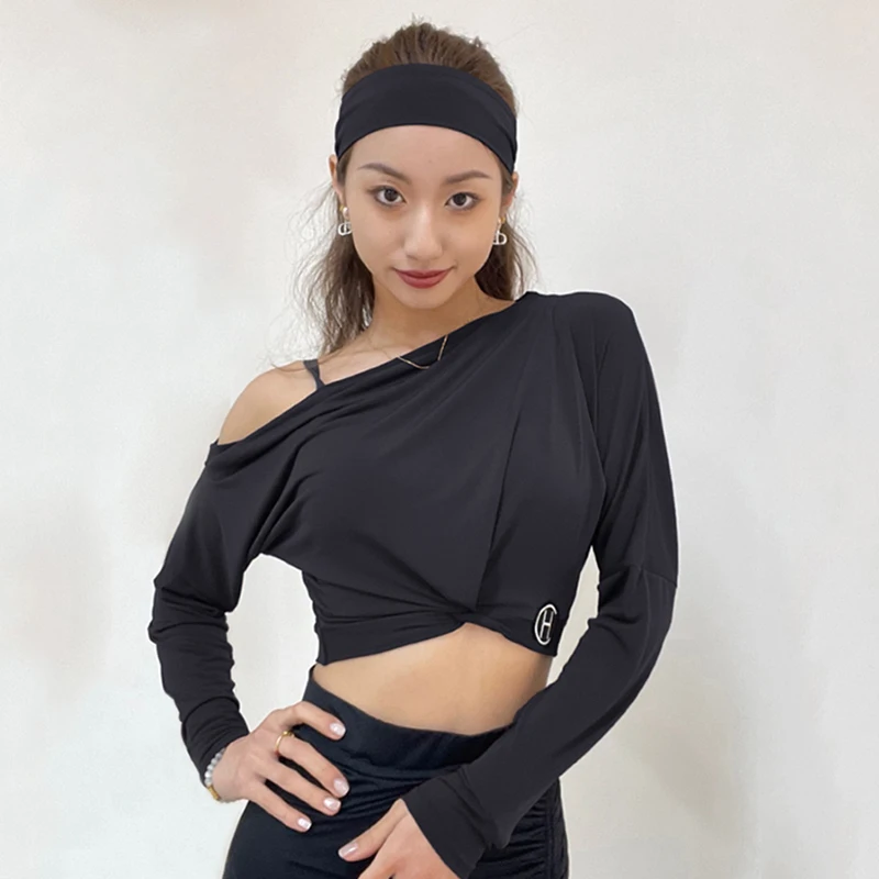 Oblique Shoulder Long Sleeved Practice Clothes Latin Dance Tops For Women Chacha Rumba Tango Dress Latin Dance Costumes DN16928
Oblique Shoulder Long Sleeved Practice Clothes Latin Dance Tops For Women Chacha Rumba Tango Dress Latin Dance Costumes DN16928