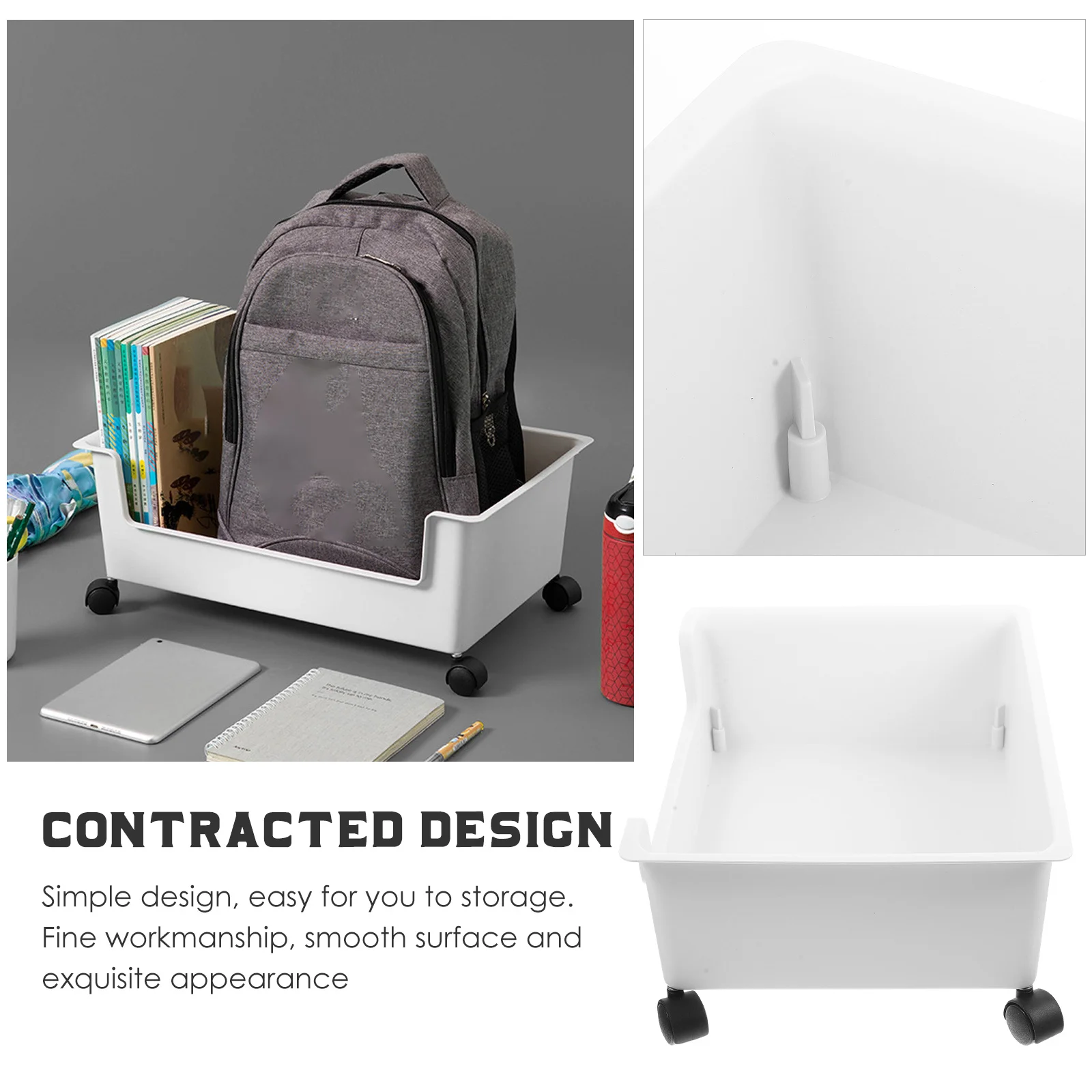 1pcs Rolling Book Storage Box Heavy Duty Plastic Organizer For Home Office Dorm Room Multi-Functional Storage Cart
1pcs Rolling Book Storage Box Heavy Duty Plastic Organizer For Home Office Dorm Room Multi-Functional Storage Cart