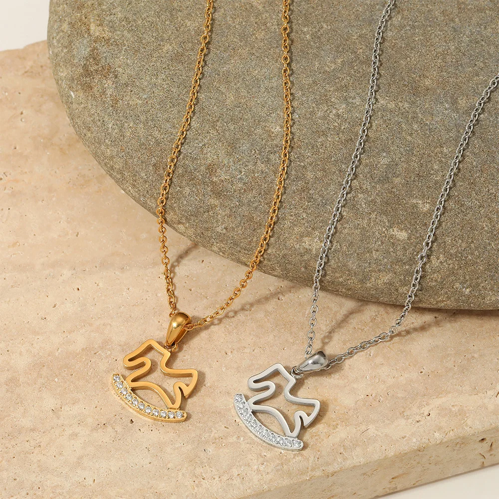 Keen on Pony Necklace Stainless Steel Carousel Girl's Heart Waterproof Clavicle Chain Gift New
Keen on Pony Necklace Stainless Steel Carousel Girl's Heart Waterproof Clavicle Chain Gift New