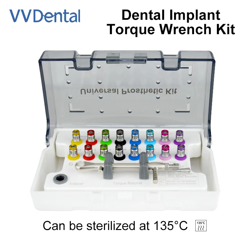 VVDental Dental Implant Torque Wrench Ratchet 10-70NCM with Drivers & Wrench Kit High Quality Dentistry Material Dental Tools
VVDental Dental Implant Torque Wrench Ratchet 10-70NCM with Drivers & Wrench Kit High Quality Dentistry Material Dental Tools