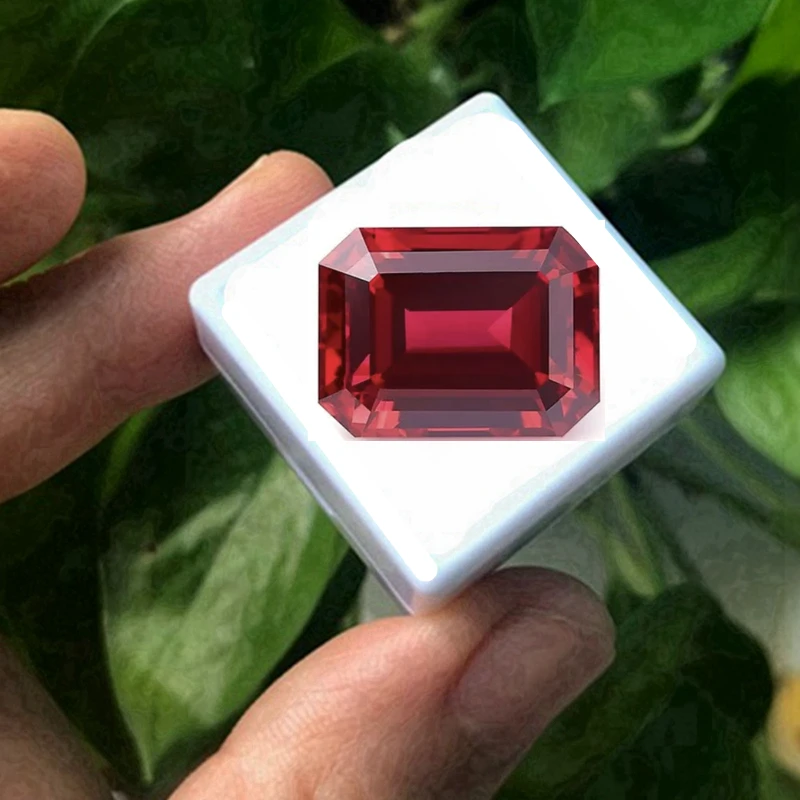 Box Pack Ruby Gem Emerald Cut UV Test Ruby VVS Loose Gemstones For Jewelry Making/Collection/DIY Stone 
Box Pack Ruby Gem Emerald Cut UV Test Ruby VVS Loose Gemstones For Jewelry Making/Collection/DIY Stone