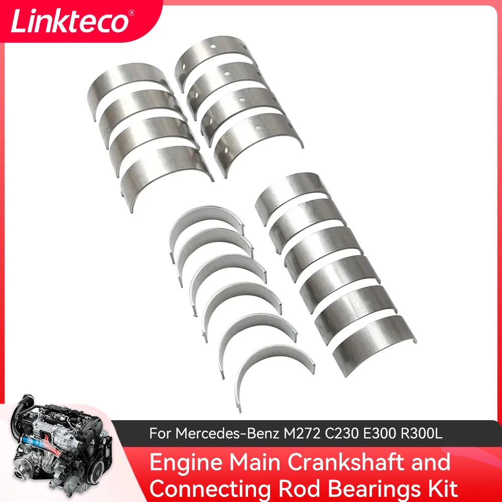 Engine Main Crankshaft and Connecting Rod Bearings Kit For Mercedes-Benz M272 C230 E300 R300L OE 2720331201 2720300060
Engine Main Crankshaft and Connecting Rod Bearings Kit For Mercedes-Benz M272 C230 E300 R300L OE 2720331201 2720300060