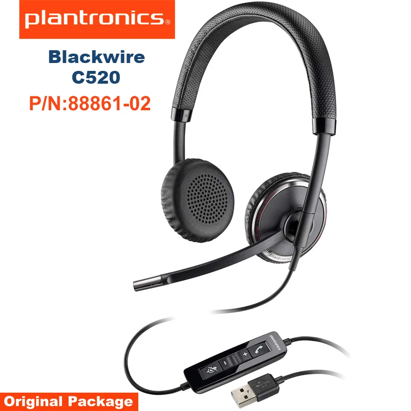 Plantronics Blackwire C500series C520-M USB Binaural Micr0soft-Certified Lync Headphone P/N:88861-02
Plantronics Blackwire C500series C520-M USB Binaural Micr0soft-Certified Lync Headphone P/N:88861-02