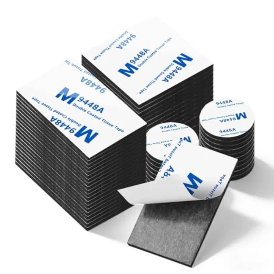 Double Sided Foam Tape Strong Pad Mounting, Black Self-Adhesive Tape Include Square Round and Rectangular 60Pcs
Double Sided Foam Tape Strong Pad Mounting, Black Self-Adhesive Tape Include Square Round and Rectangular 60Pcs