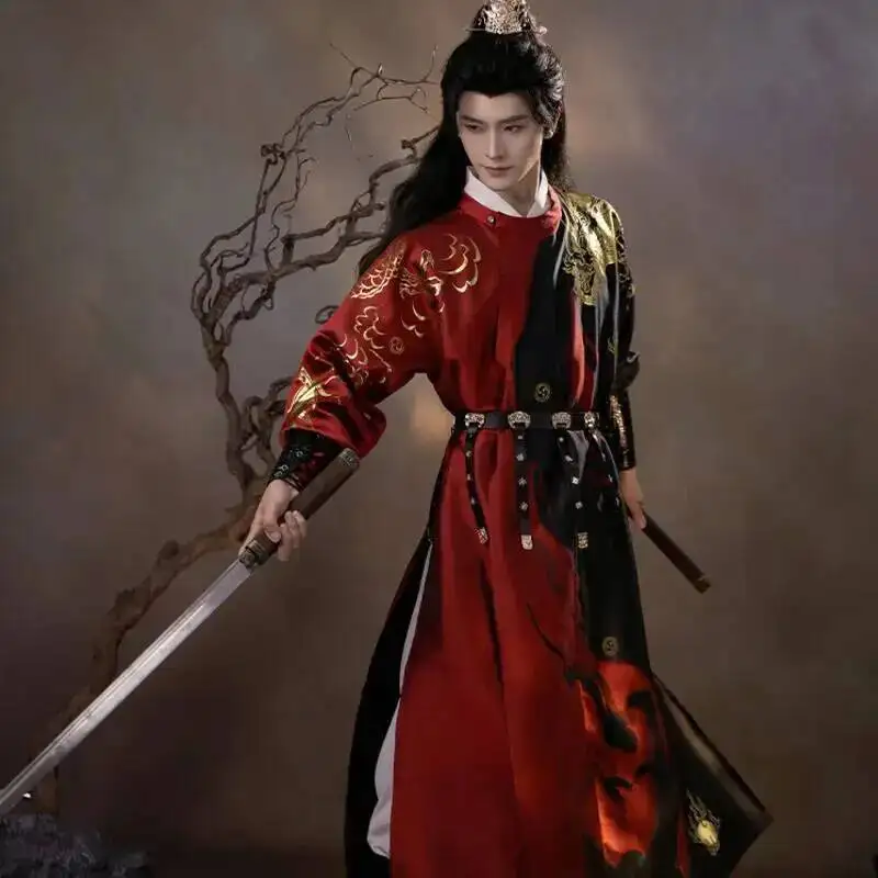 Classic Men's Dragon Hanfu Traditional Tang Dynasty Round Neck Robe Vintage Palace Swordsman Cosplay Outfits Carnival Stage Suit
Classic Men's Dragon Hanfu Traditional Tang Dynasty Round Neck Robe Vintage Palace Swordsman Cosplay Outfits Carnival Stage Suit
