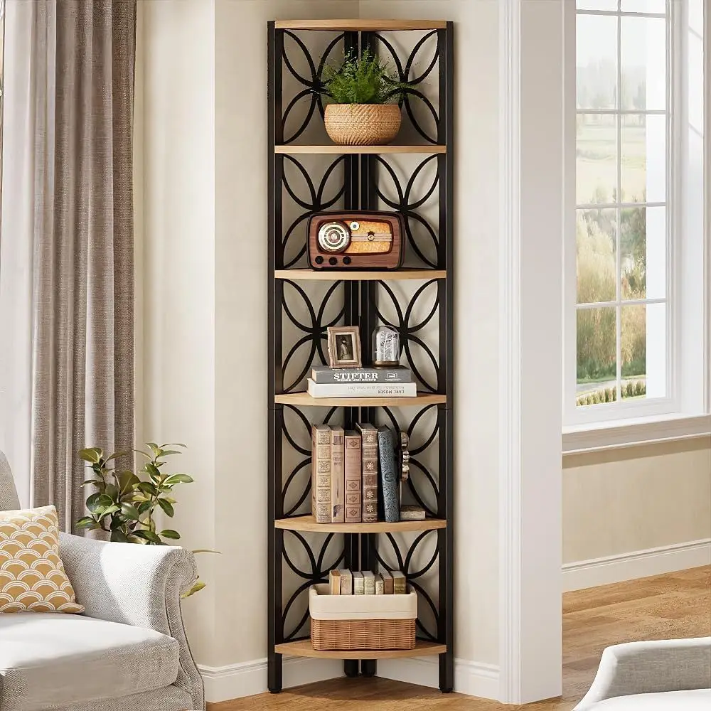 Rustic 6-Tier Wooden Bookshelf for Living Room, Storage Rack, Plant Stand, Suitable for Small Spaces, Natural Finish
Rustic 6-Tier Wooden Bookshelf for Living Room, Storage Rack, Plant Stand, Suitable for Small Spaces, Natural Finish