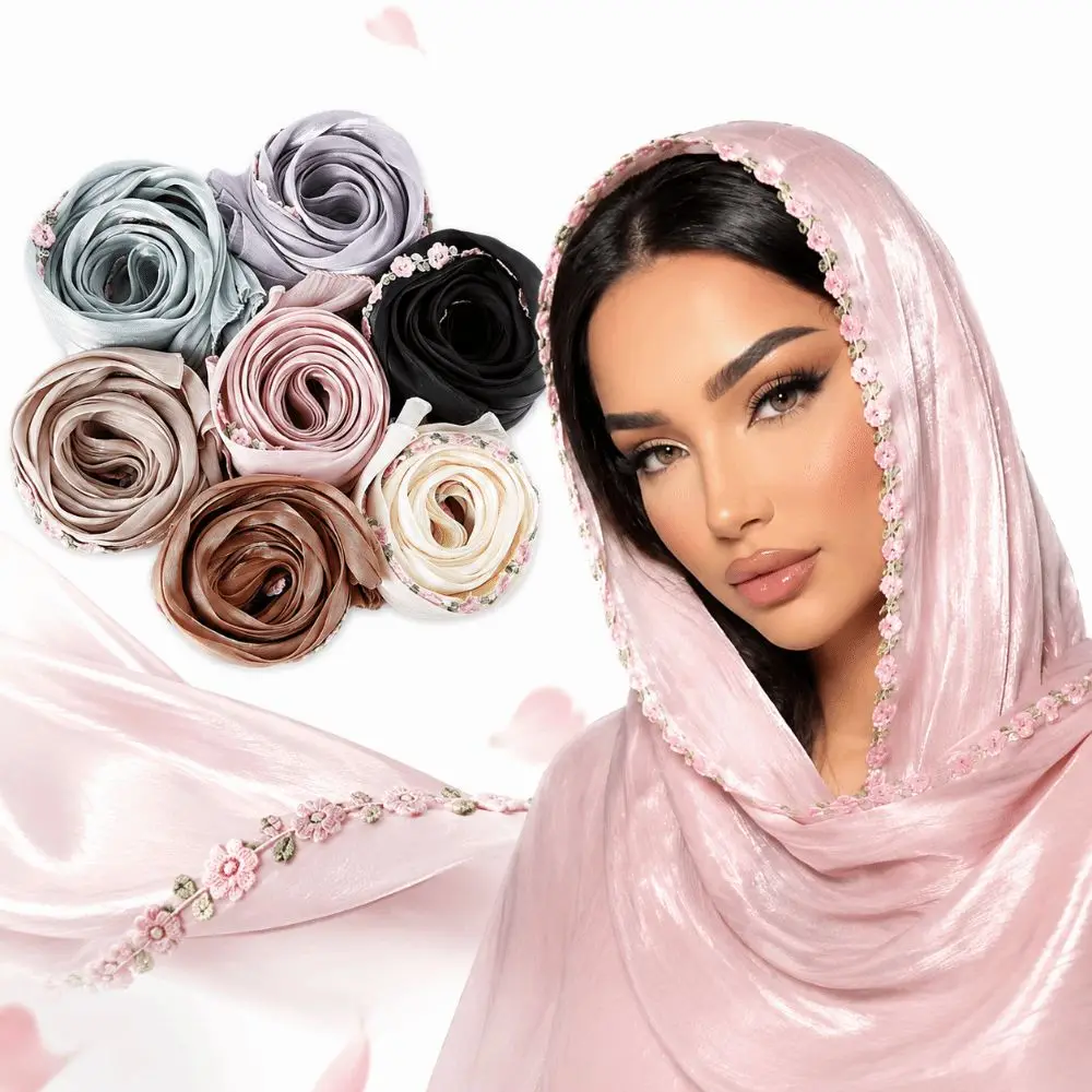 Soft Sheer Women’s Headscarf Lightweight Floral Embroidery Floral Hijab Lace Trim Hooded Sheer Veil Modest Fashion
Soft Sheer Women’s Headscarf Lightweight Floral Embroidery Floral Hijab Lace Trim Hooded Sheer Veil Modest Fashion