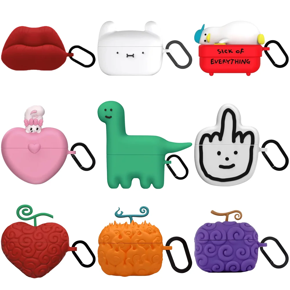 Cartoon Duck Fruit Red Lip Silicone Protective Case for AirPods Pro2 / Pro Earbuds Charging Box Cover with Hook
Cartoon Duck Fruit Red Lip Silicone Protective Case for AirPods Pro2 / Pro Earbuds Charging Box Cover with Hook
