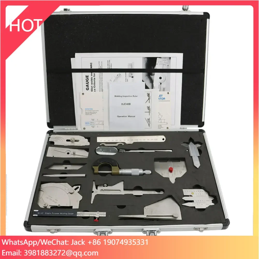 Welding Measure Gauge Kits Combine Suit 13 Pieces Stainless Steel Weld Gauge(Metric Units) Welding Inspection Gauge Tool Sets
Welding Measure Gauge Kits Combine Suit 13 Pieces Stainless Steel Weld Gauge(Metric Units) Welding Inspection Gauge Tool Sets