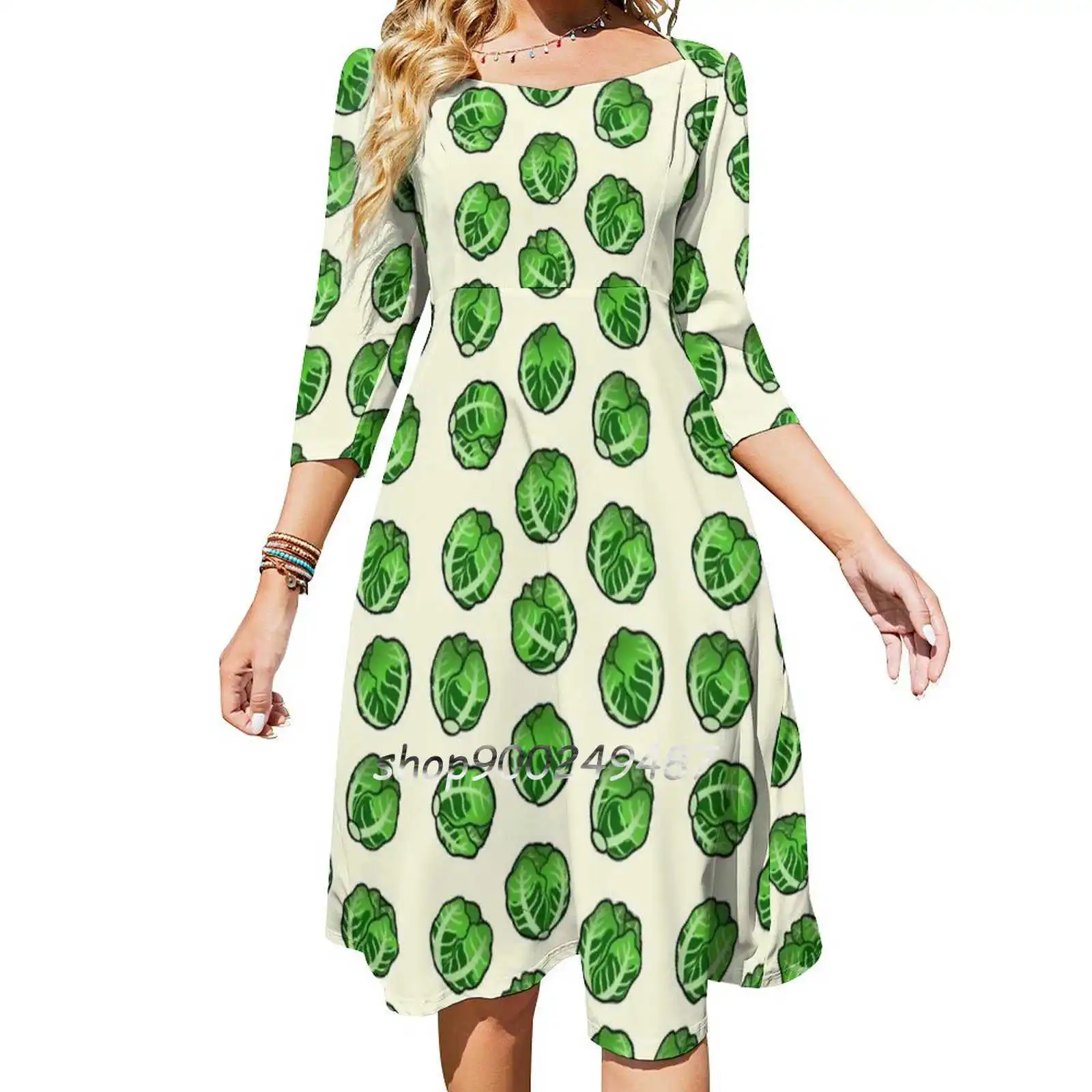 Brussel Sprout Pattern Square Neck Dress Cute Loose Print Dresses Elegant Beach Party Dress Brussel Sprouts Brussel Sprouts
Brussel Sprout Pattern Square Neck Dress Cute Loose Print Dresses Elegant Beach Party Dress Brussel Sprouts Brussel Sprouts