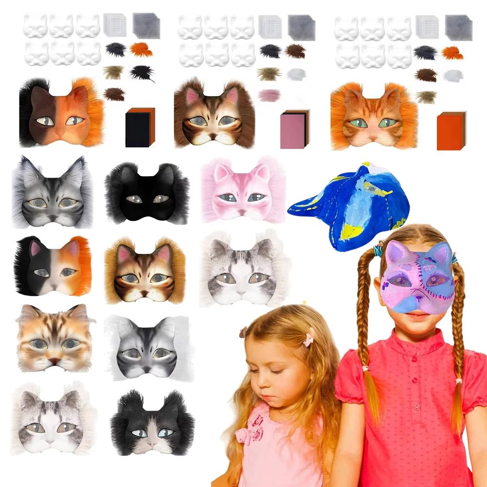 DIY Therian Mask Kit with Felt Fabric Sheet Plush Faux Fur Eye Mesh Blank Cat Mask Animal Mask for Holiday Party Cosplay
DIY Therian Mask Kit with Felt Fabric Sheet Plush Faux Fur Eye Mesh Blank Cat Mask Animal Mask for Holiday Party Cosplay