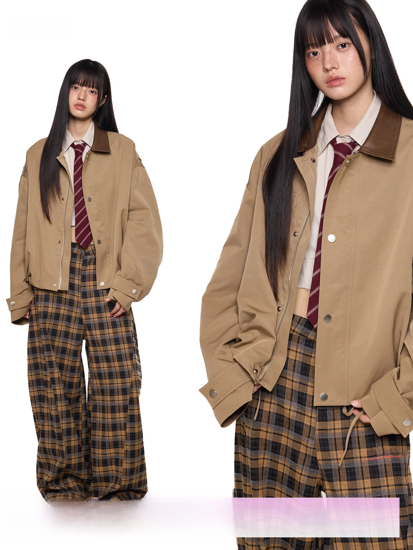 EZEK Barn Coat Jaet Loose Fit American Retro Embroidered Patch Leather Collar Casual Outerwear for Women Autumn New Sle
EZEK Barn Coat Jaet Loose Fit American Retro Embroidered Patch Leather Collar Casual Outerwear for Women Autumn New Sle