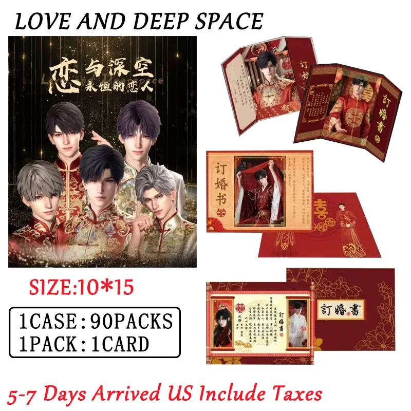 New Wholesales Love And Deep Space Collection Box Bricmarriage Certificate Sexy Male God Abs Series Anime Christmas Gift
New Wholesales Love And Deep Space Collection Box Bricmarriage Certificate Sexy Male God Abs Series Anime Christmas Gift
