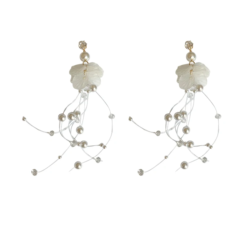 Temperament French high-grade fringed pearl earrings light luxury personality exaggerated versatile romantic earrings
Temperament French high-grade fringed pearl earrings light luxury personality exaggerated versatile romantic earrings